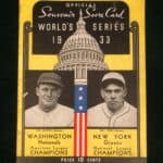 1933 World Series Score Card