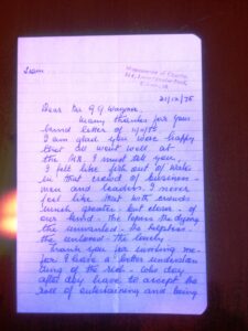 First page of a beautiful letter written by Mother Teresa