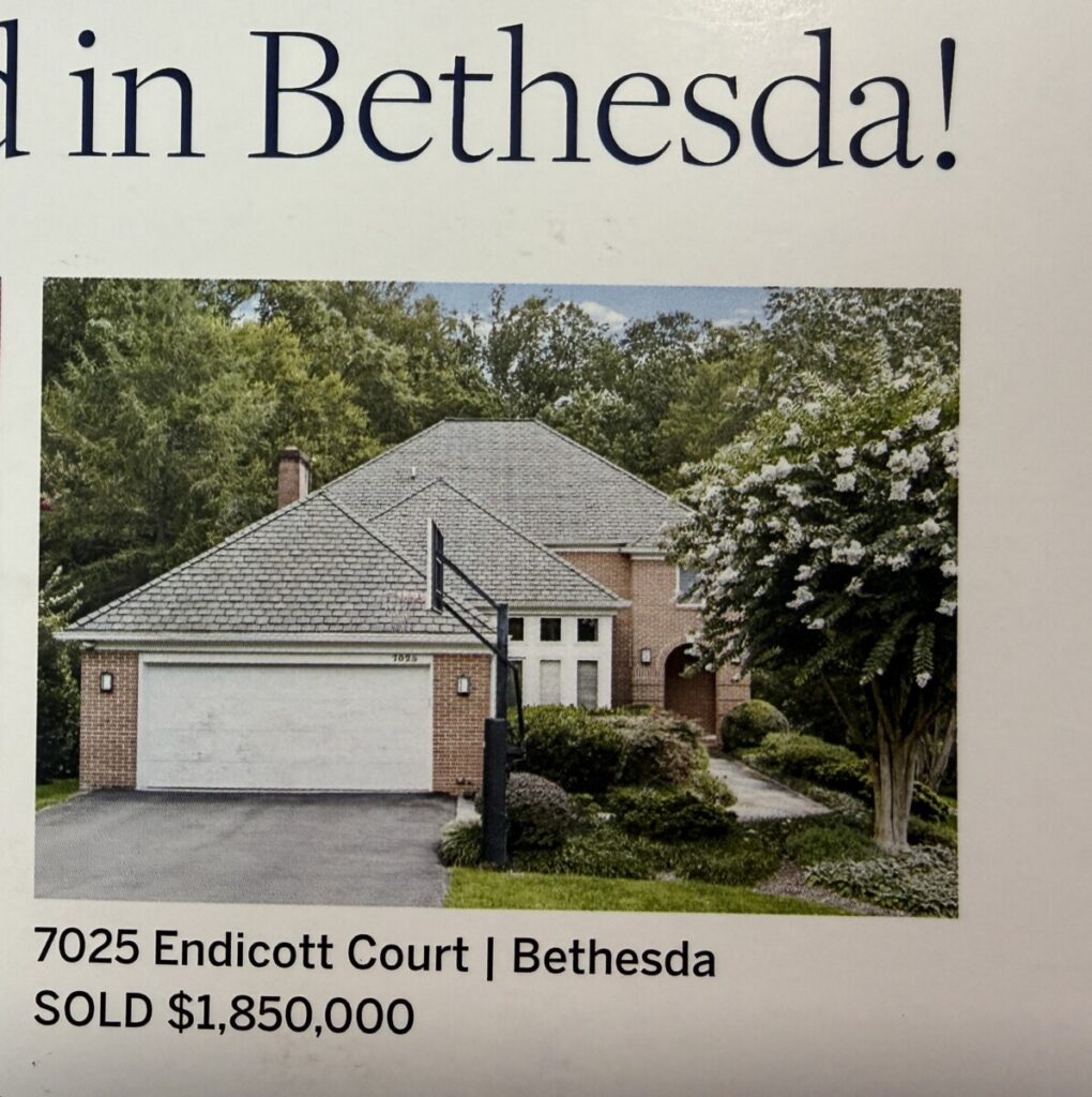 Bethesda home sold for $1.85 million after downsizing and home cleanout services helped prepare the property for market.